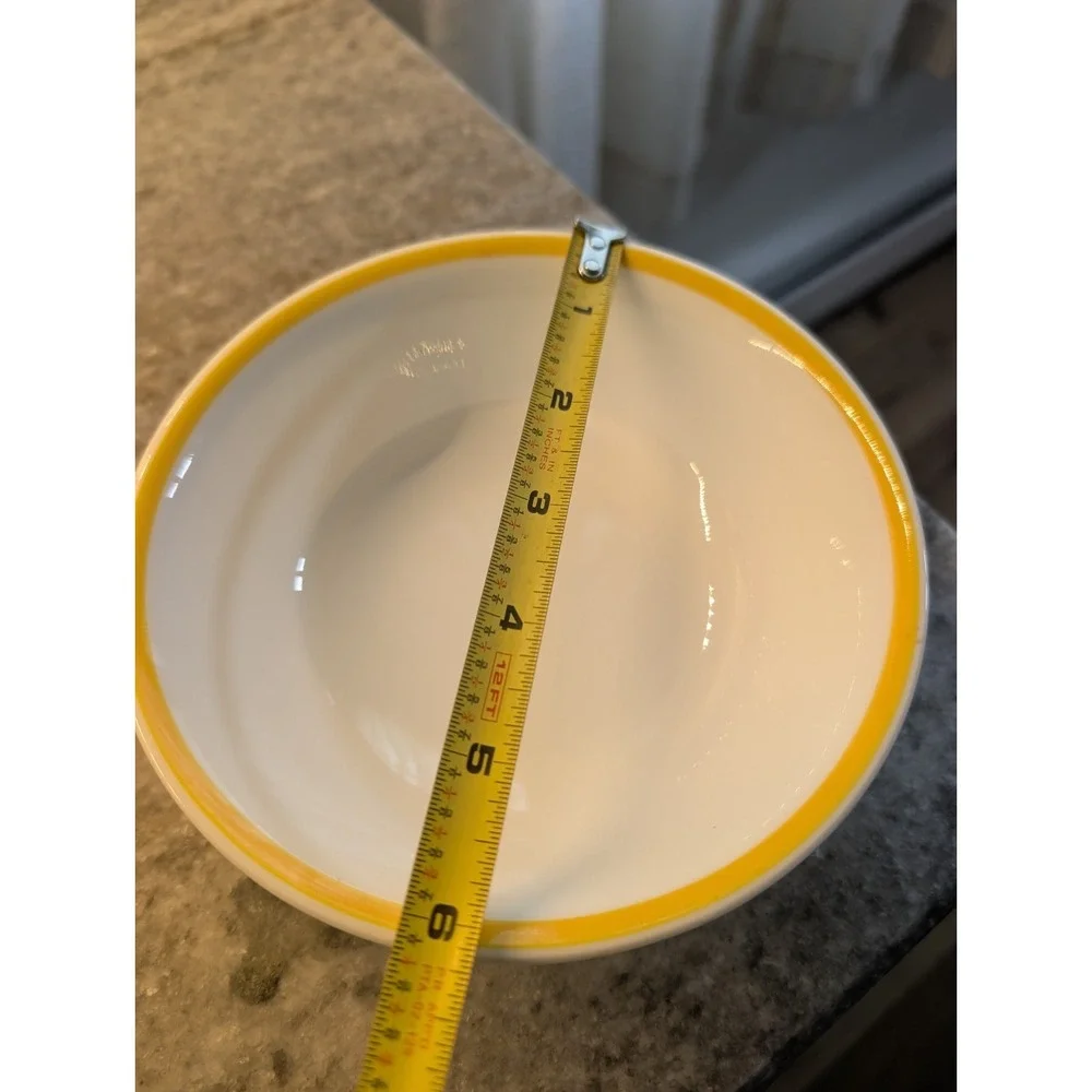Vintage Corning Yellow Band Cereal Soup Bowl 6